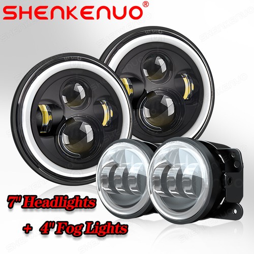 Pair inch led - inch, headlight